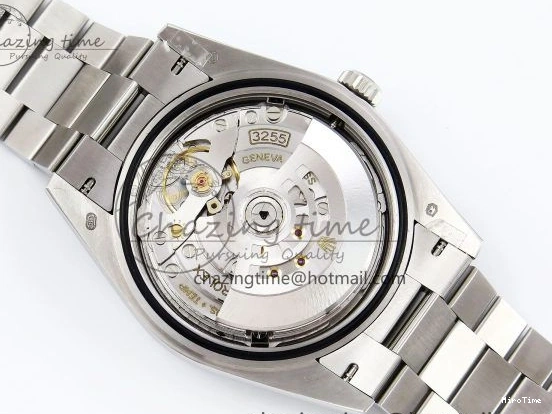 MiroTime 0418 SportInspired DayDate 40 SS JDF 904L Steel Gray Textured Stick Dial on President Bracelet VR3255 V3 (Gain Weight) 1437